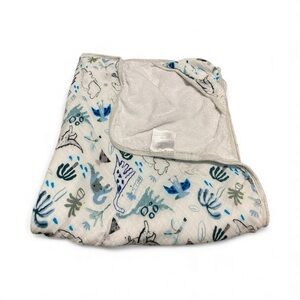 Loulou Lollipop Dinosaur Print Baby Bath Towel Plush Baby Gear Dino Boy